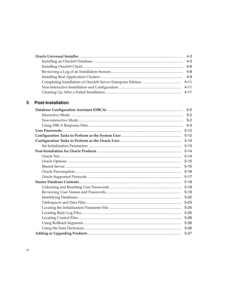Oracle Audio Technologies ORACLE9I B10508-01 User Manual | Page 6 / 186