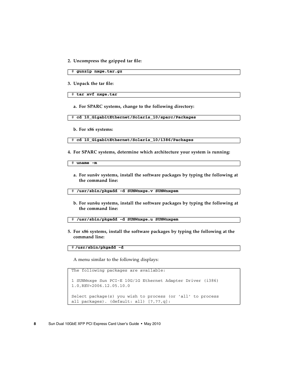 Oracle Audio Technologies Sun Oracle SunDual 10GbE XFP User Manual | Page 18 / 86