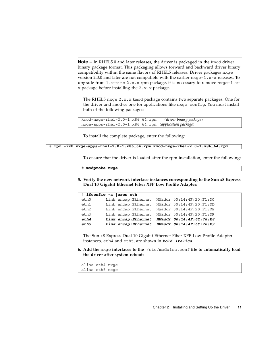 Oracle Audio Technologies Sun Oracle SunDual 10GbE XFP User Manual | Page 21 / 86