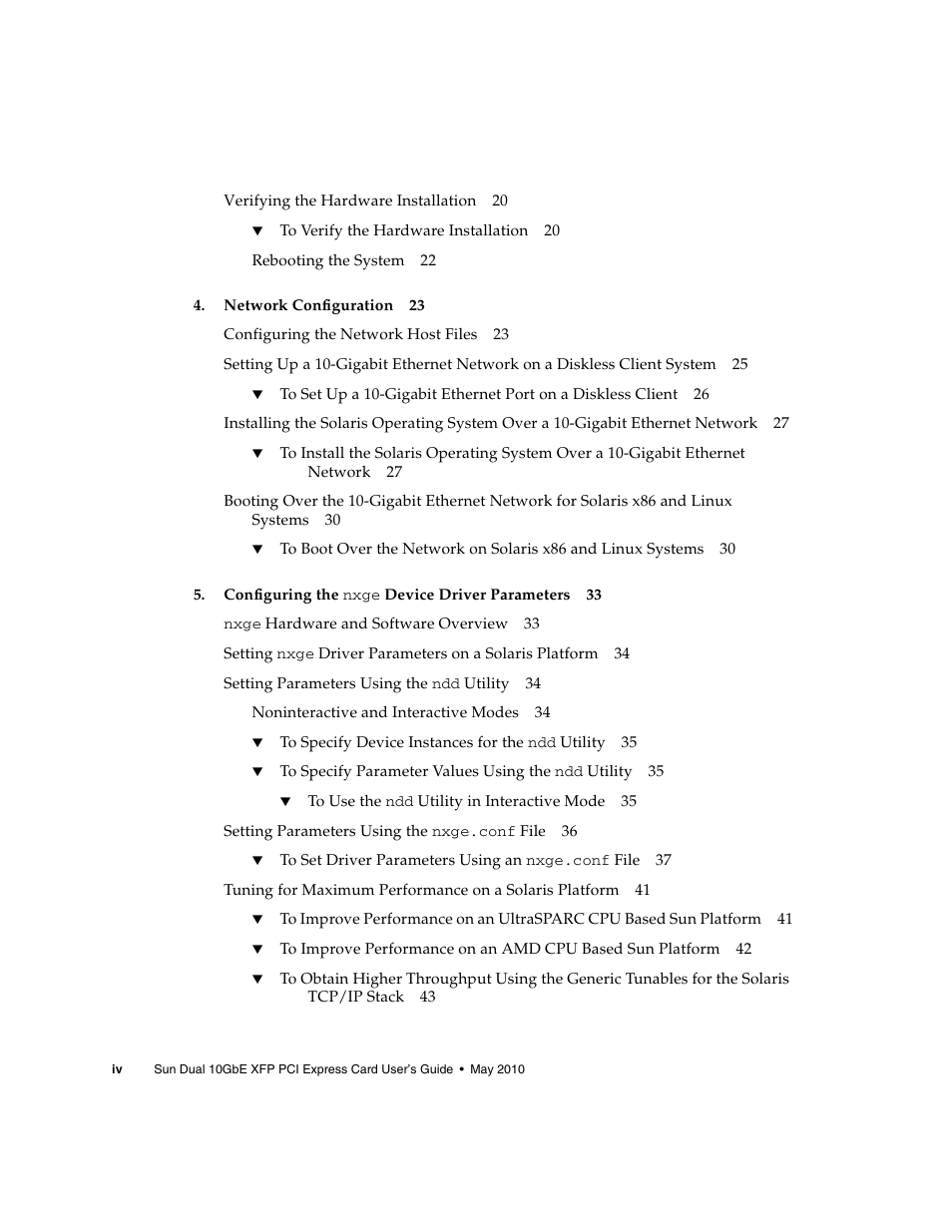 Oracle Audio Technologies Sun Oracle SunDual 10GbE XFP User Manual | Page 4 / 86