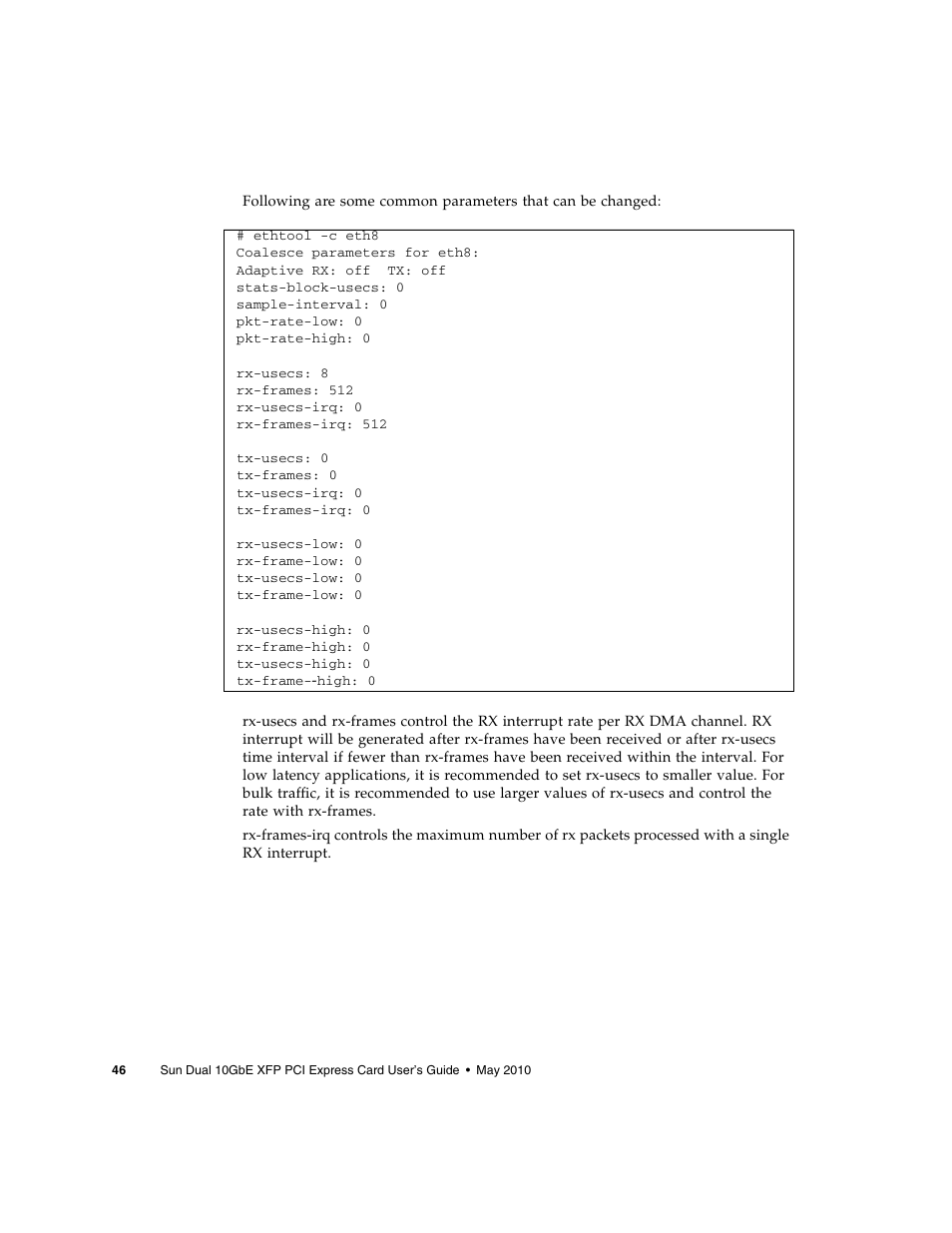 Oracle Audio Technologies Sun Oracle SunDual 10GbE XFP User Manual | Page 56 / 86