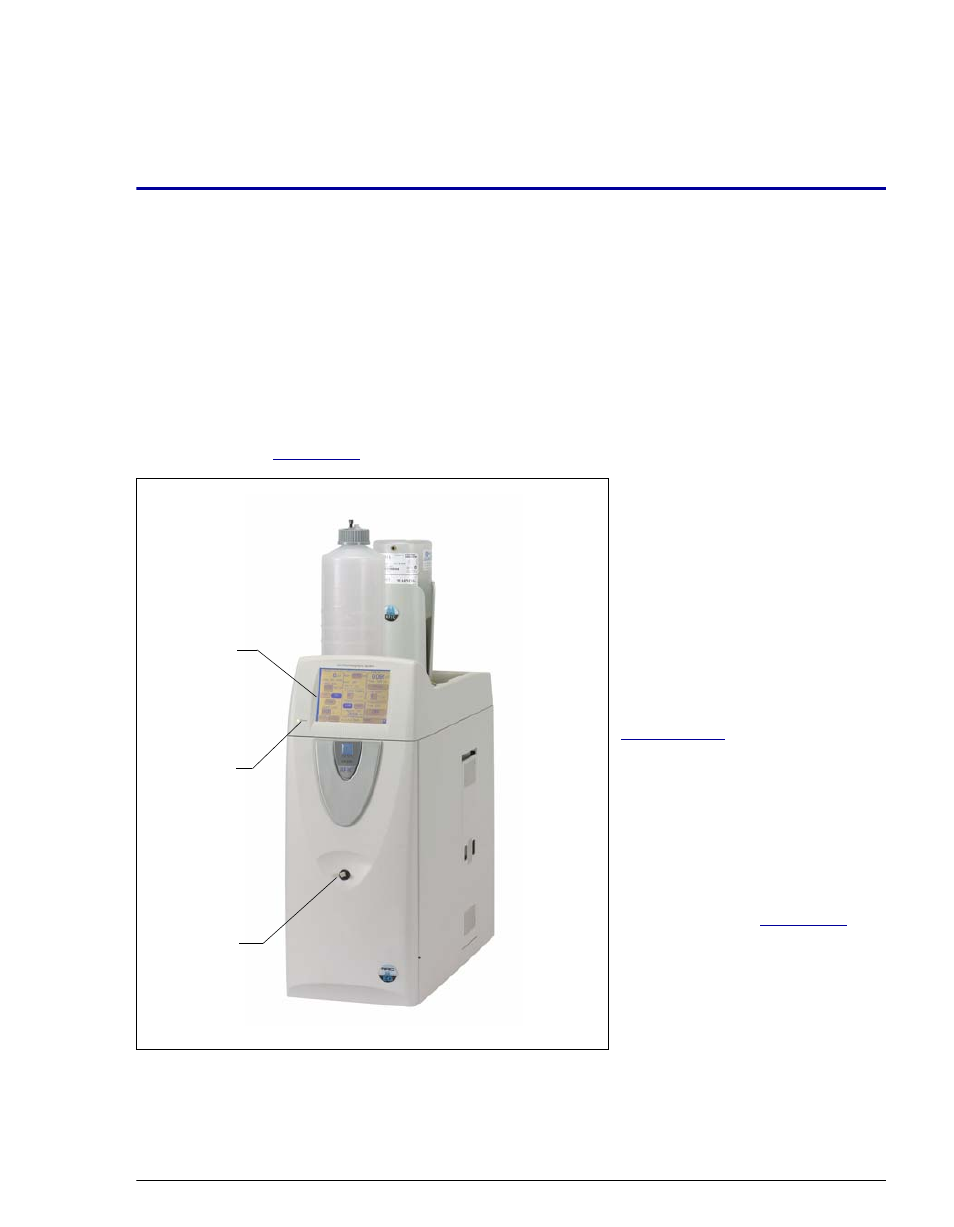 2 . features, 1 operating features, 1 front panel | 2 • features, Operating features, Front panel | Oritron Dionex Ion Chromatography System ICS-2100 User Manual | Page 23 / 288