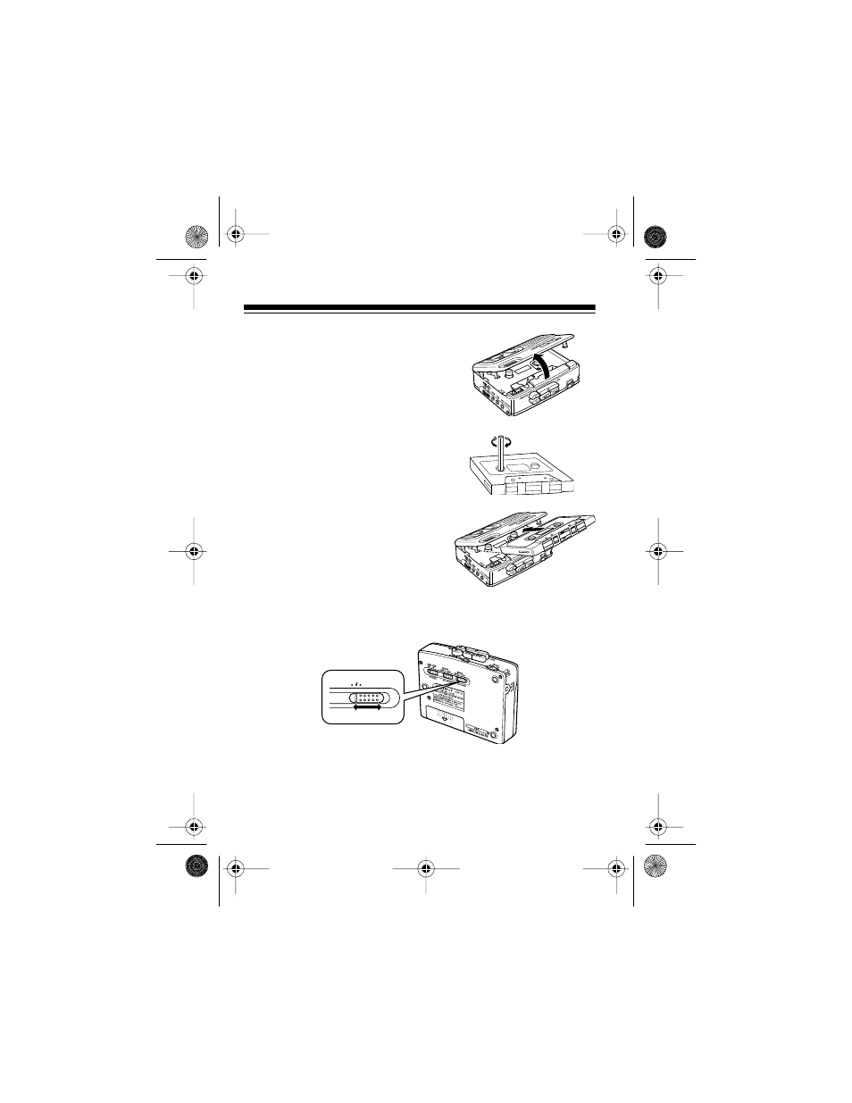 Playing a cassette tape | Optimus CTR-115 User Manual | Page 12 / 28