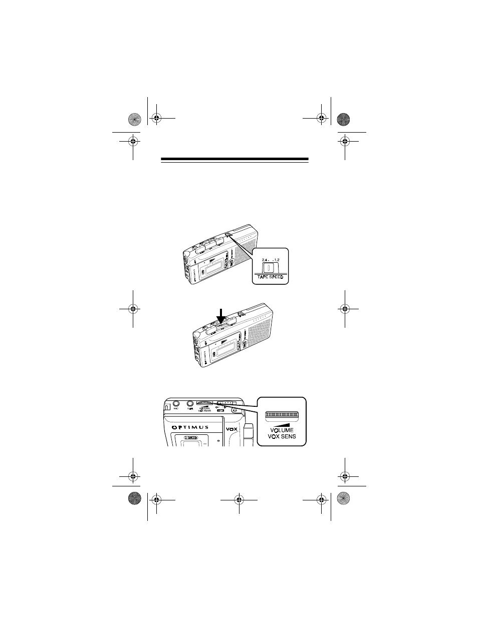 Playing a tape | Optimus MICRO-39 User Manual | Page 18 / 32
