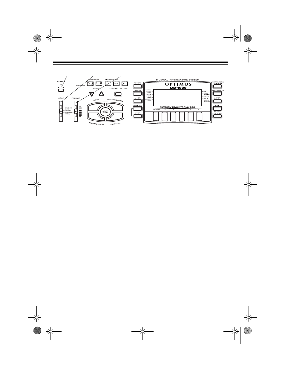 Operation, Basic operation, Playing the demonstration tunes | Optimus MD-1600 User Manual | Page 10 / 60