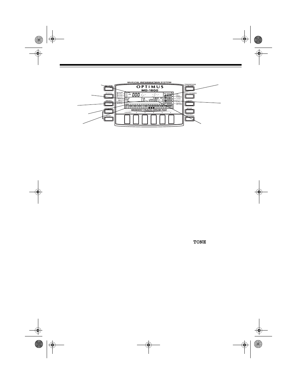 Using the preset tones | Optimus MD-1600 User Manual | Page 11 / 60