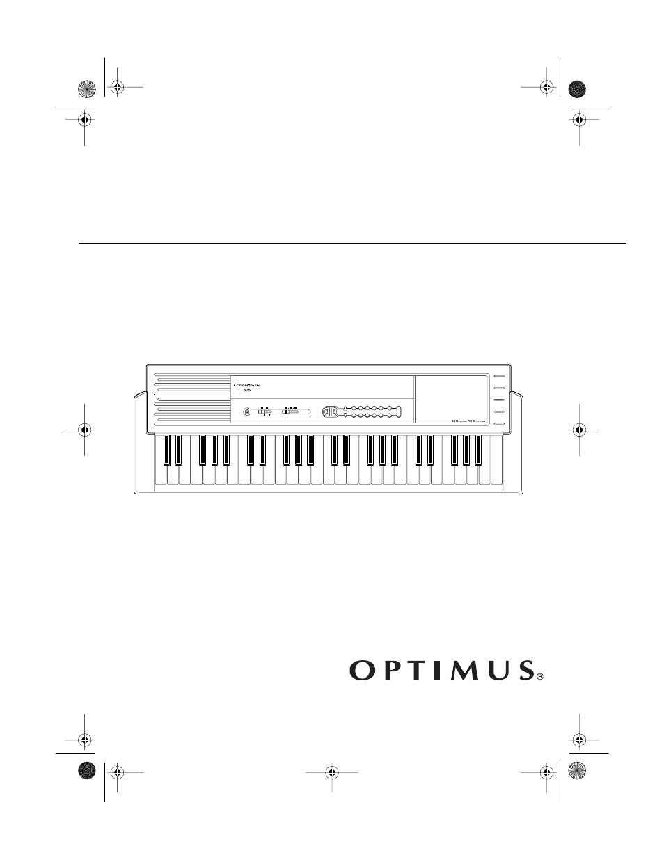 Optimus CONCERTMATE 575 User Manual | 24 pages