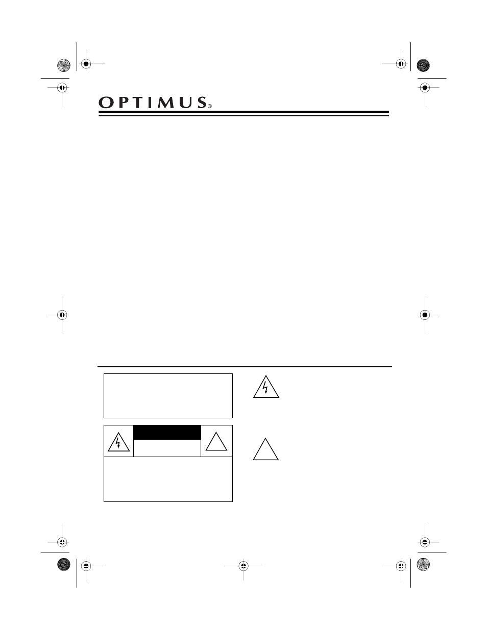 Optimus PRO-SWS300 User Manual | 8 pages