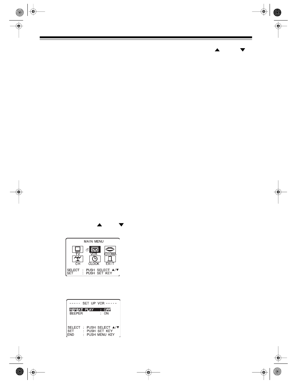 Using one-minute skip, Using automatic repeat playback, Using vcr lock | Turning error beep on/off | Optimus 16-421 User Manual | Page 22 / 40