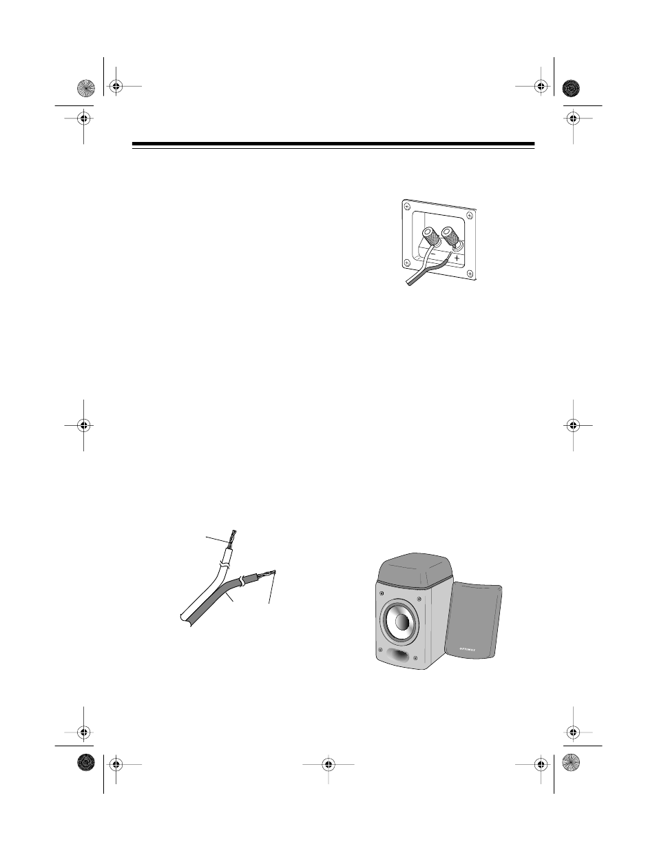 Connections, Removing the front grille | Optimus PRO LX5 II User Manual | Page 3 / 8