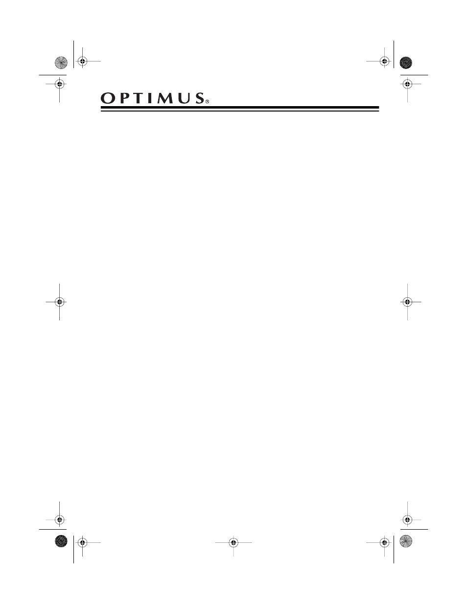 Optimus PRO SW-14 User Manual | 4 pages