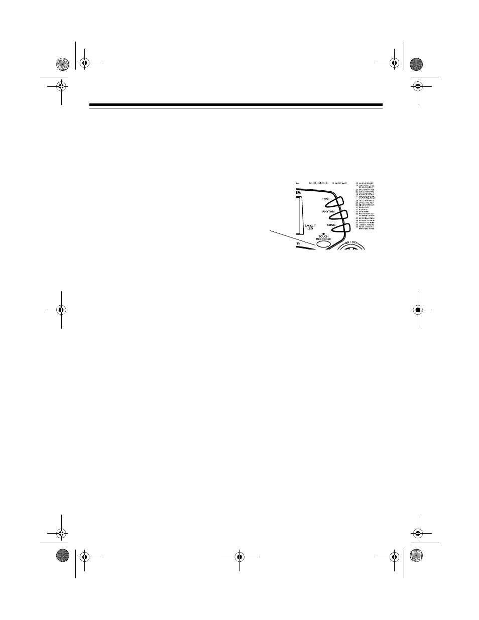 Using touch response, Using a sustain pedal | Optimus MD-1150 User Manual | Page 24 / 40