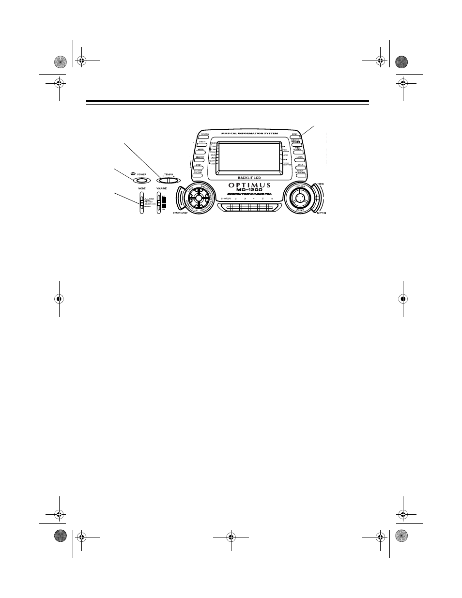 Operation, Basic operation, Playing the demonstration tunes | Optimus MD-1200 User Manual | Page 10 / 60