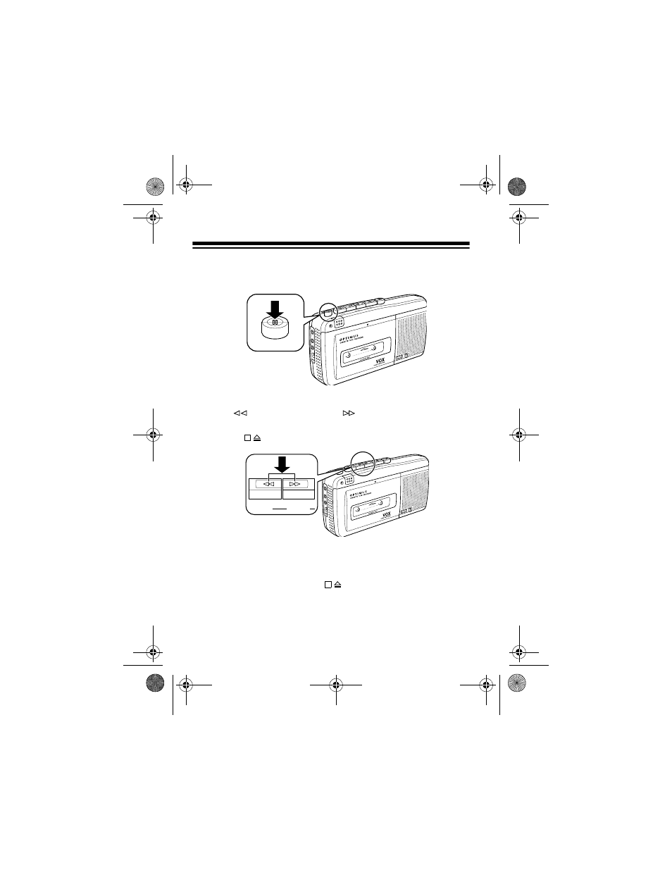 Ea rp h mic remot d c 6, Mic rec /bat t, Rewin d review | Optimus CTR-116 User Manual | Page 14 / 28