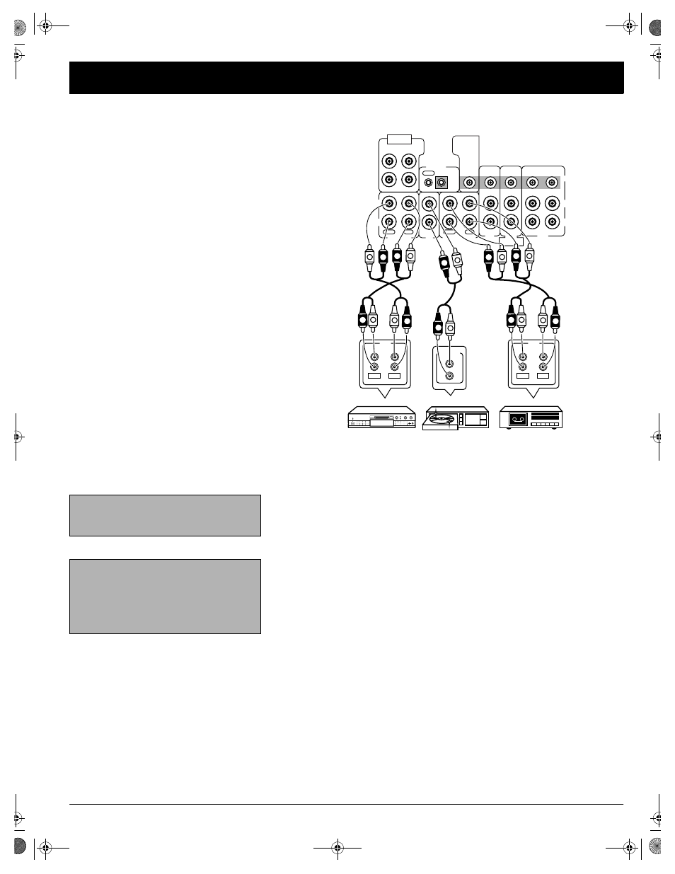 Preparing your receiver, Connecting program sources, Connecting a cd player | Connecting cassette decks, Connecting md recorder, Jacks, You can connect cassette decks to the, Jack. see “digital connections” on page 12 | Optimus STAV-3790 User Manual | Page 9 / 44
