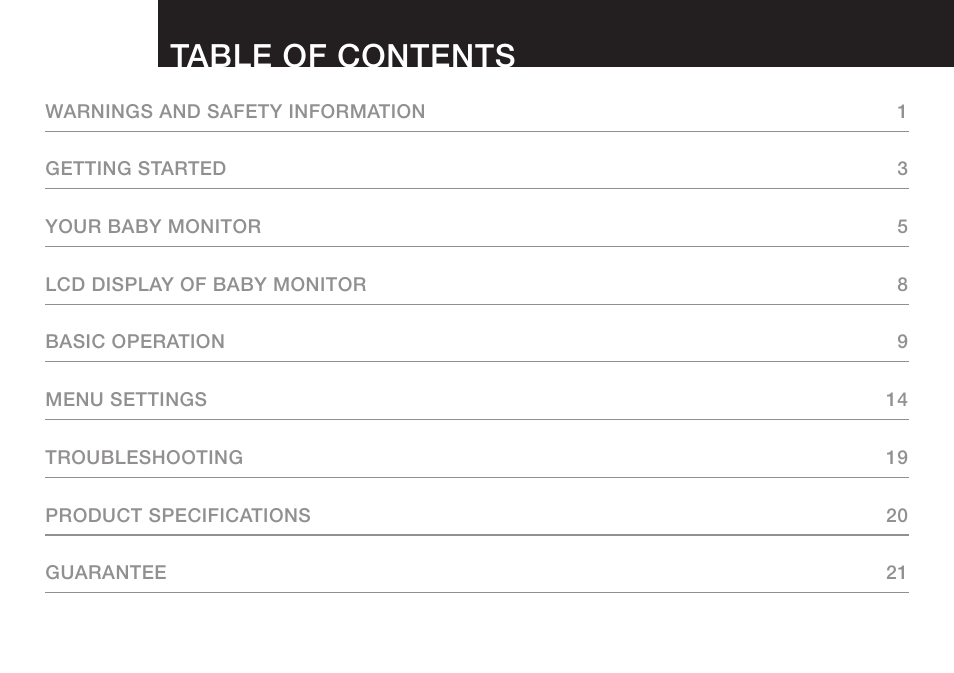 Oricom SECURE 200 User Manual | Page 2 / 24