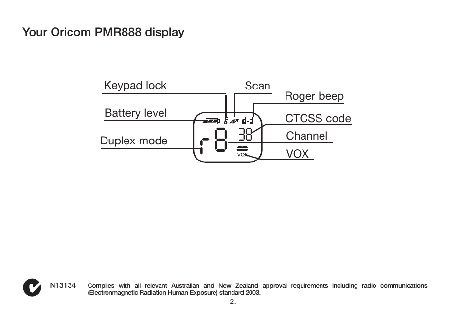 Oricom PMR888 User Manual | Page 3 / 15