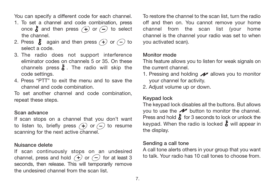 Oricom PMR888 User Manual | Page 8 / 15