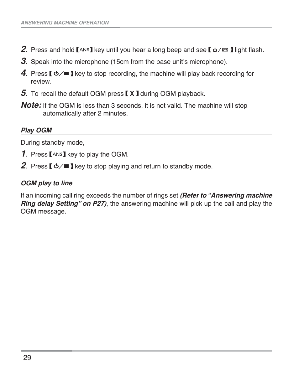 Oricom eco5100 Series User Manual | Page 32 / 44