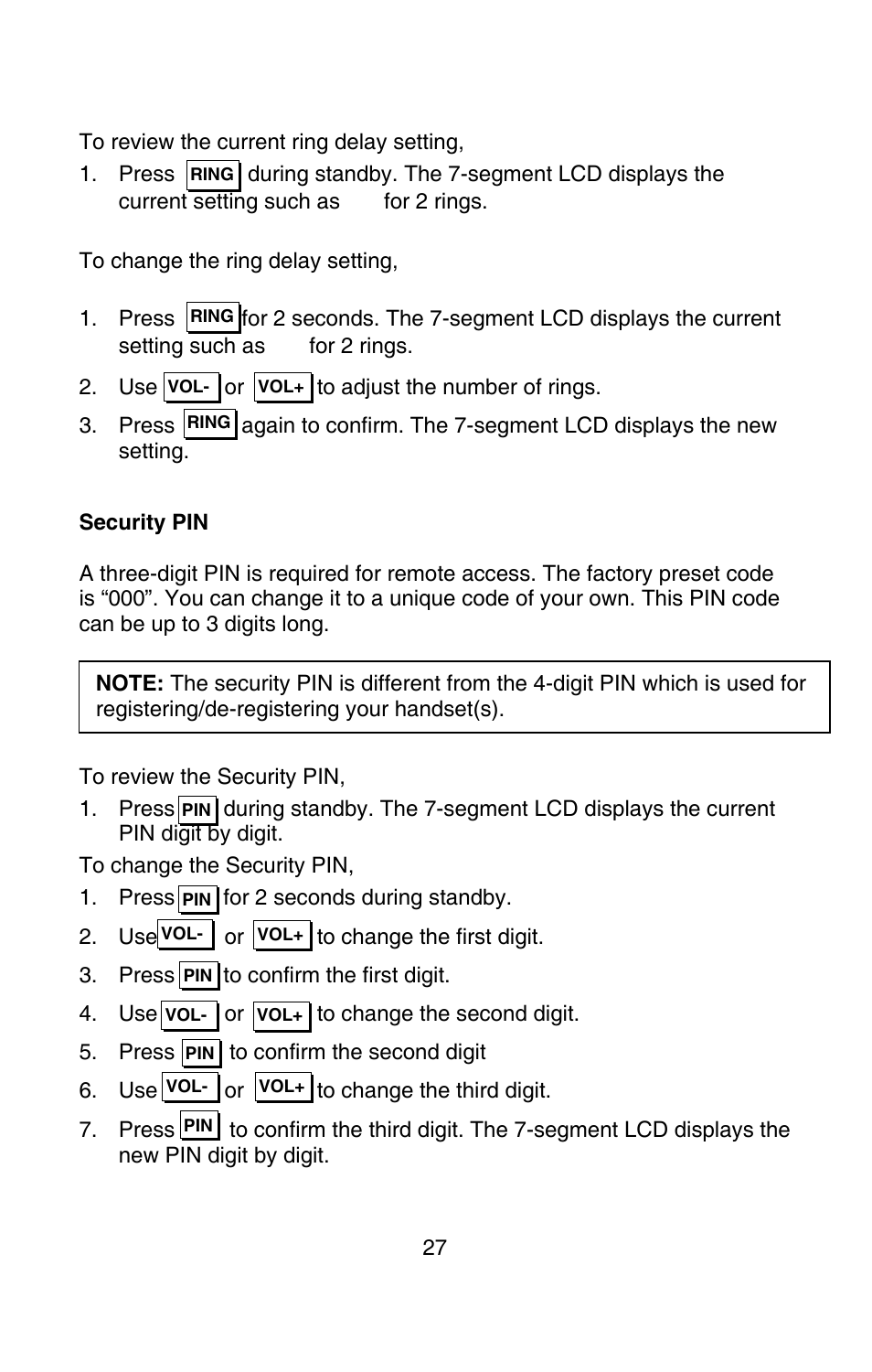 Oricom P900 User Manual | Page 27 / 35