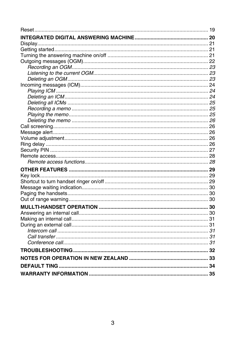 Oricom P900 User Manual | Page 3 / 35