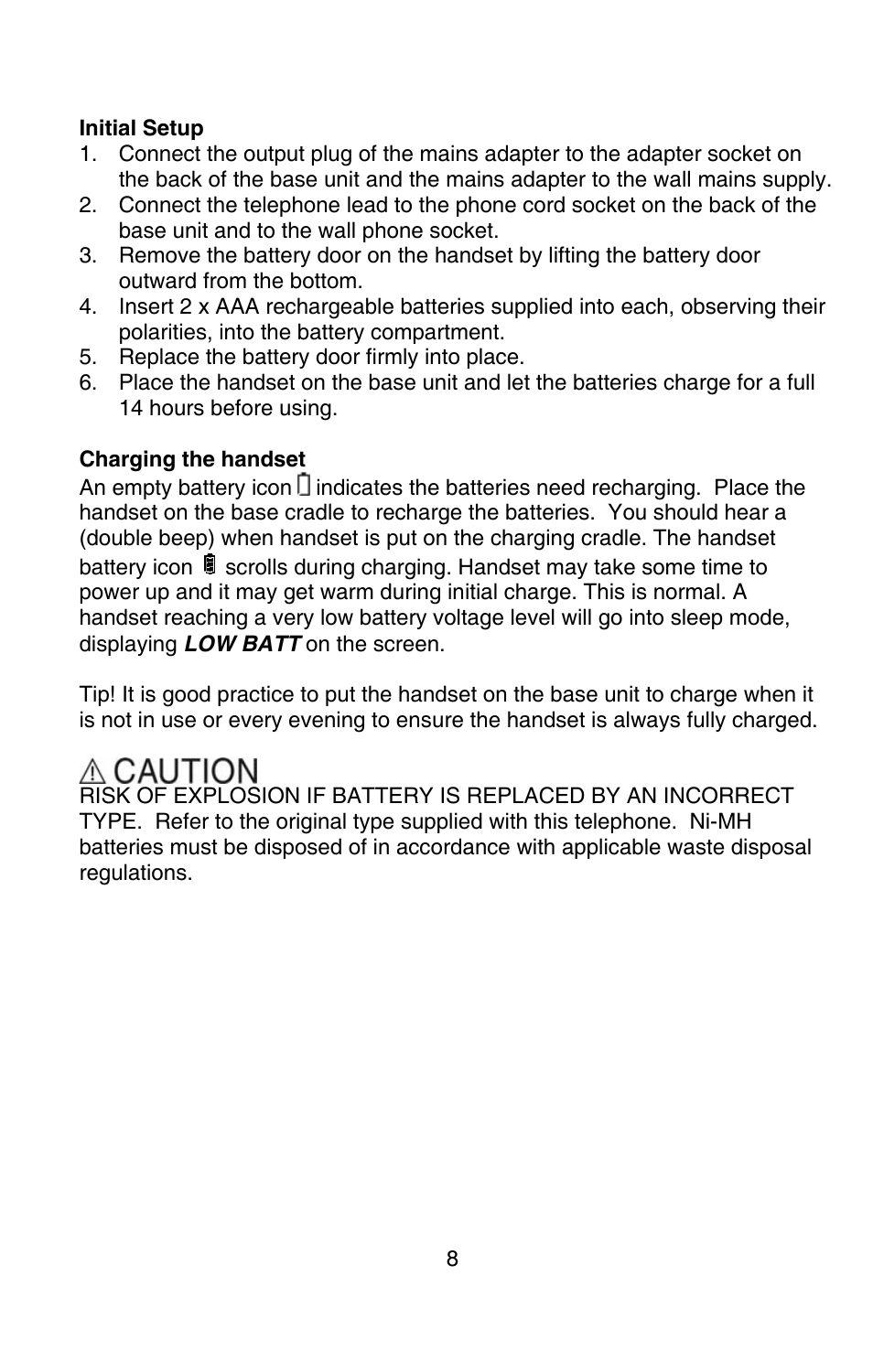 Oricom P80 User Manual | Page 8 / 23