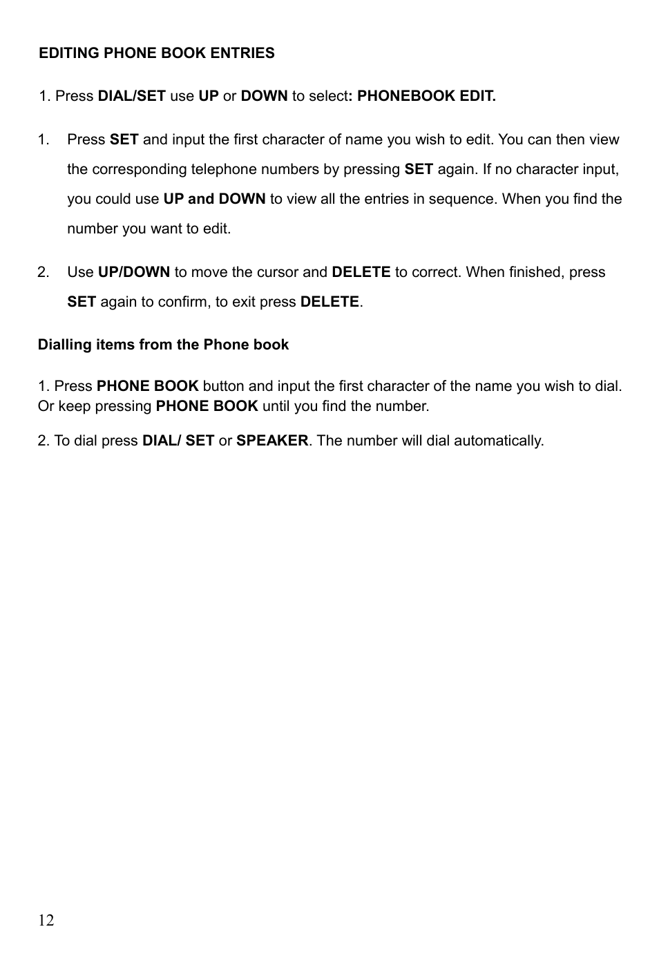 Oricom TP88 User Manual | Page 12 / 20