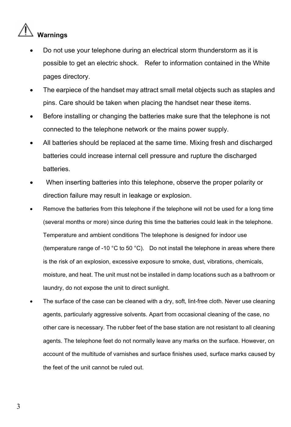 Oricom TP88 User Manual | Page 3 / 20