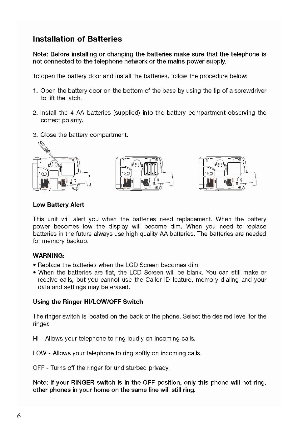 Oricom TP88 User Manual | Page 6 / 20
