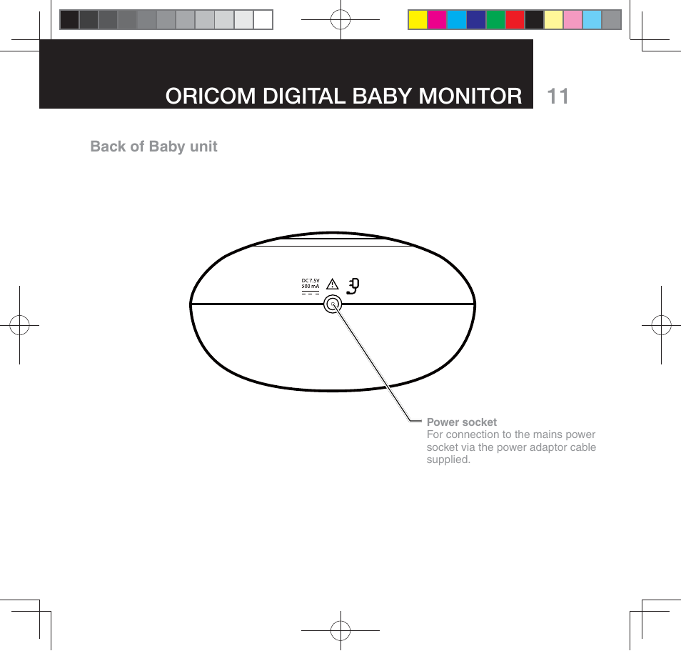 11 oricom digital baby monitor | Oricom SECURE 310 User Manual | Page 11 / 32