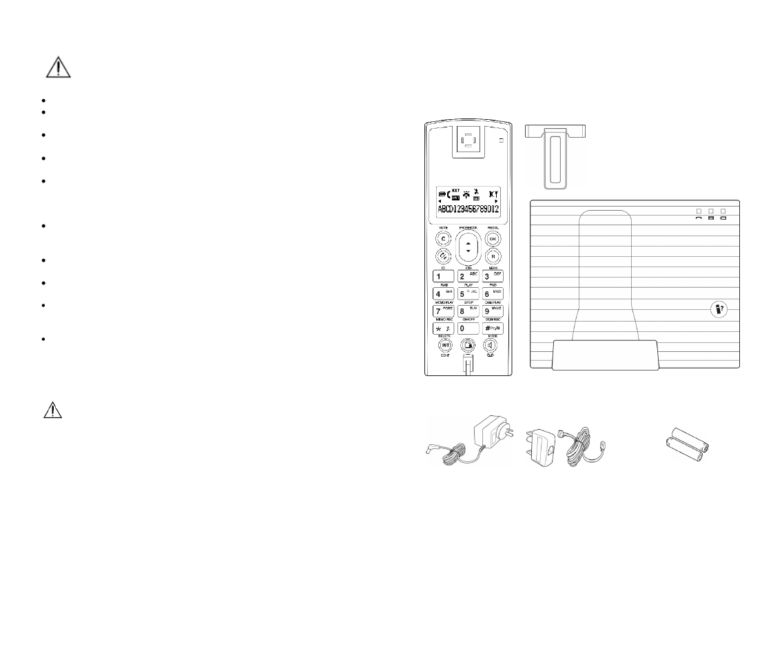 Safety information, Getting started | Oricom DECT MI40 User Manual | Page 4 / 36