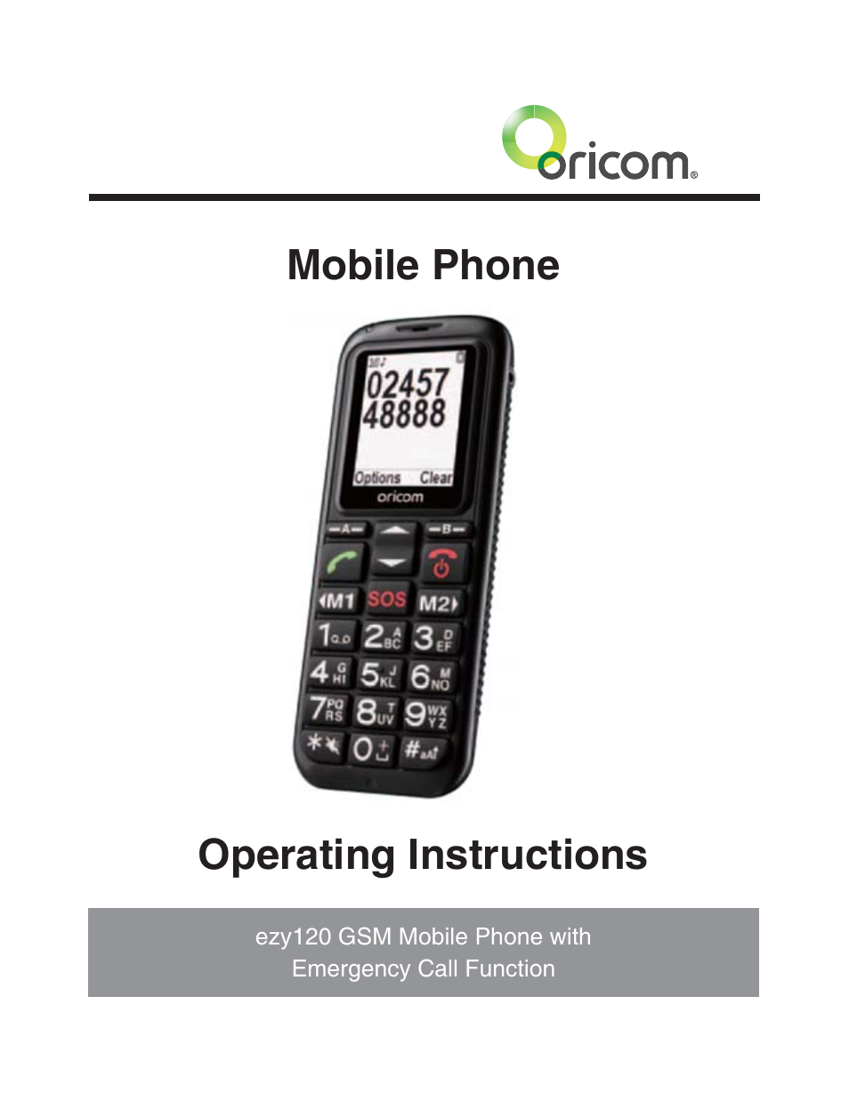 Oricom EZY120 User Manual | 68 pages