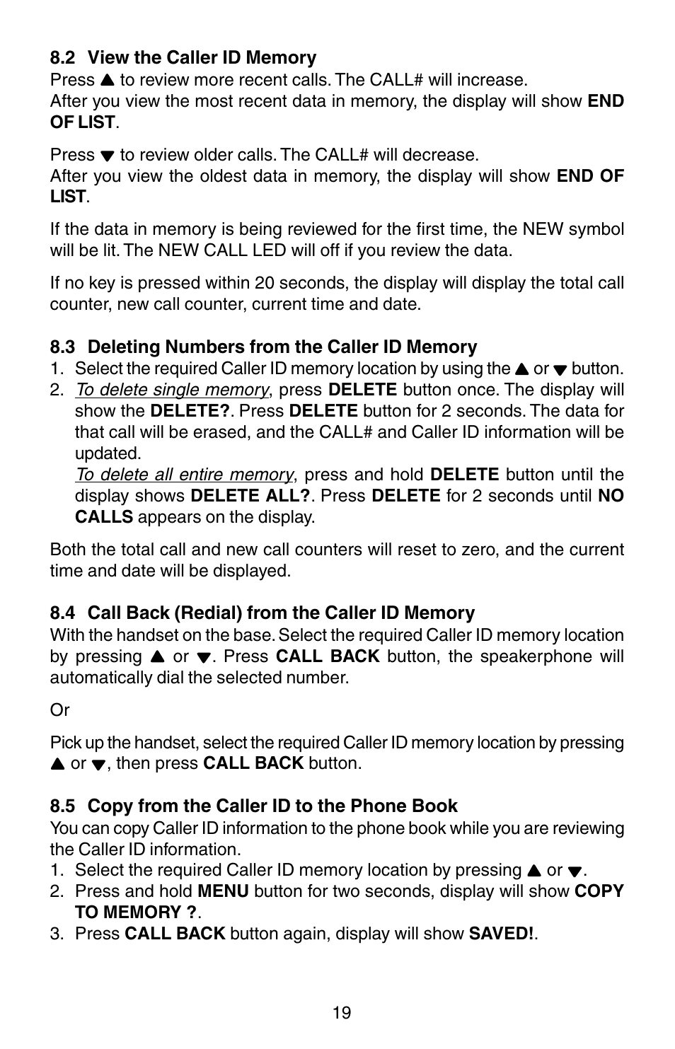 Oricom TP150 User Manual | Page 20 / 24