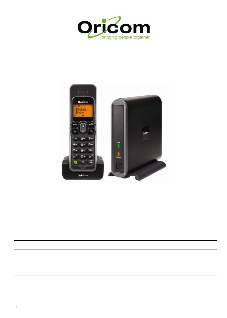 Oricom IP800 User Manual | 31 pages