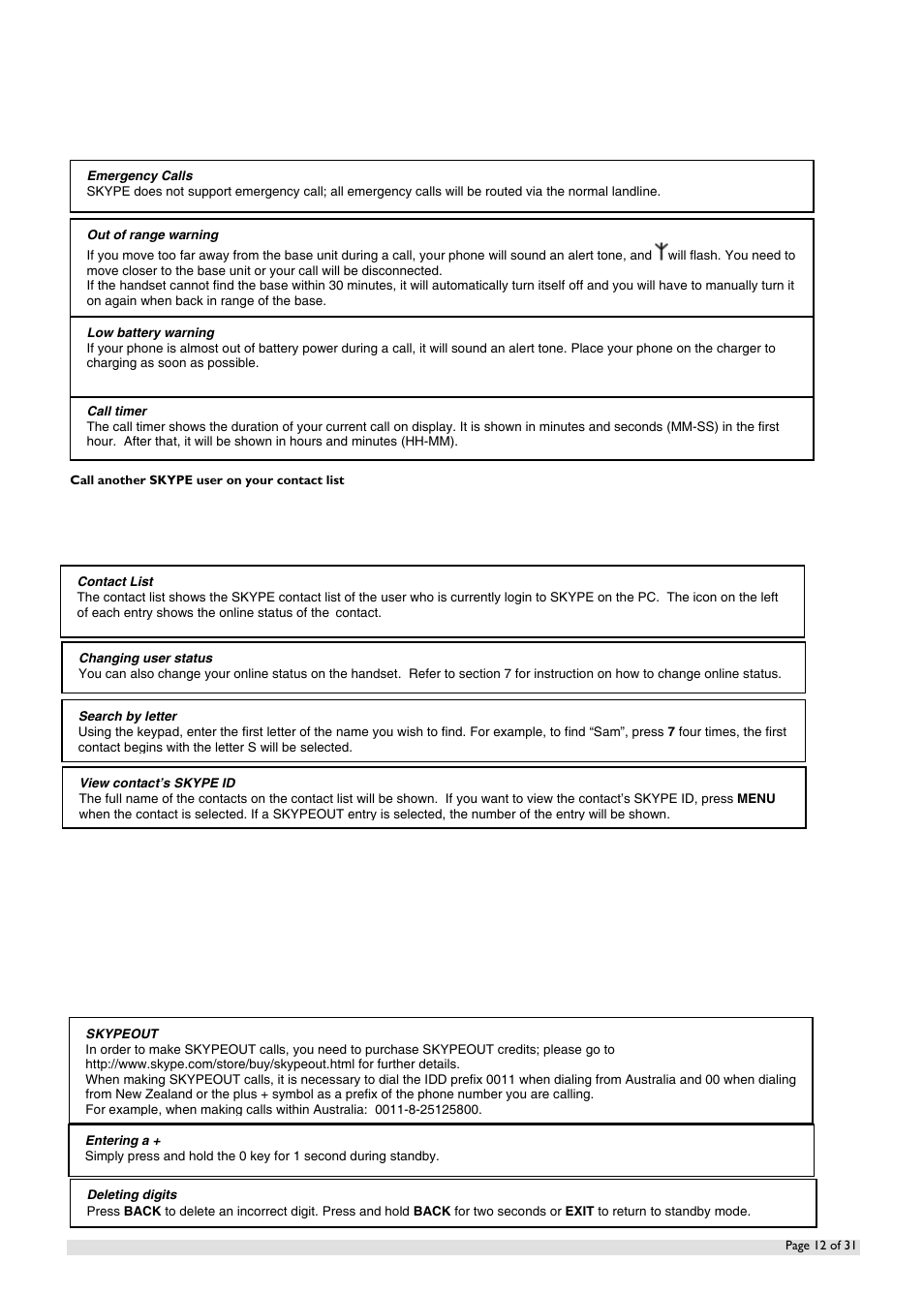 Oricom IP800 User Manual | Page 12 / 31