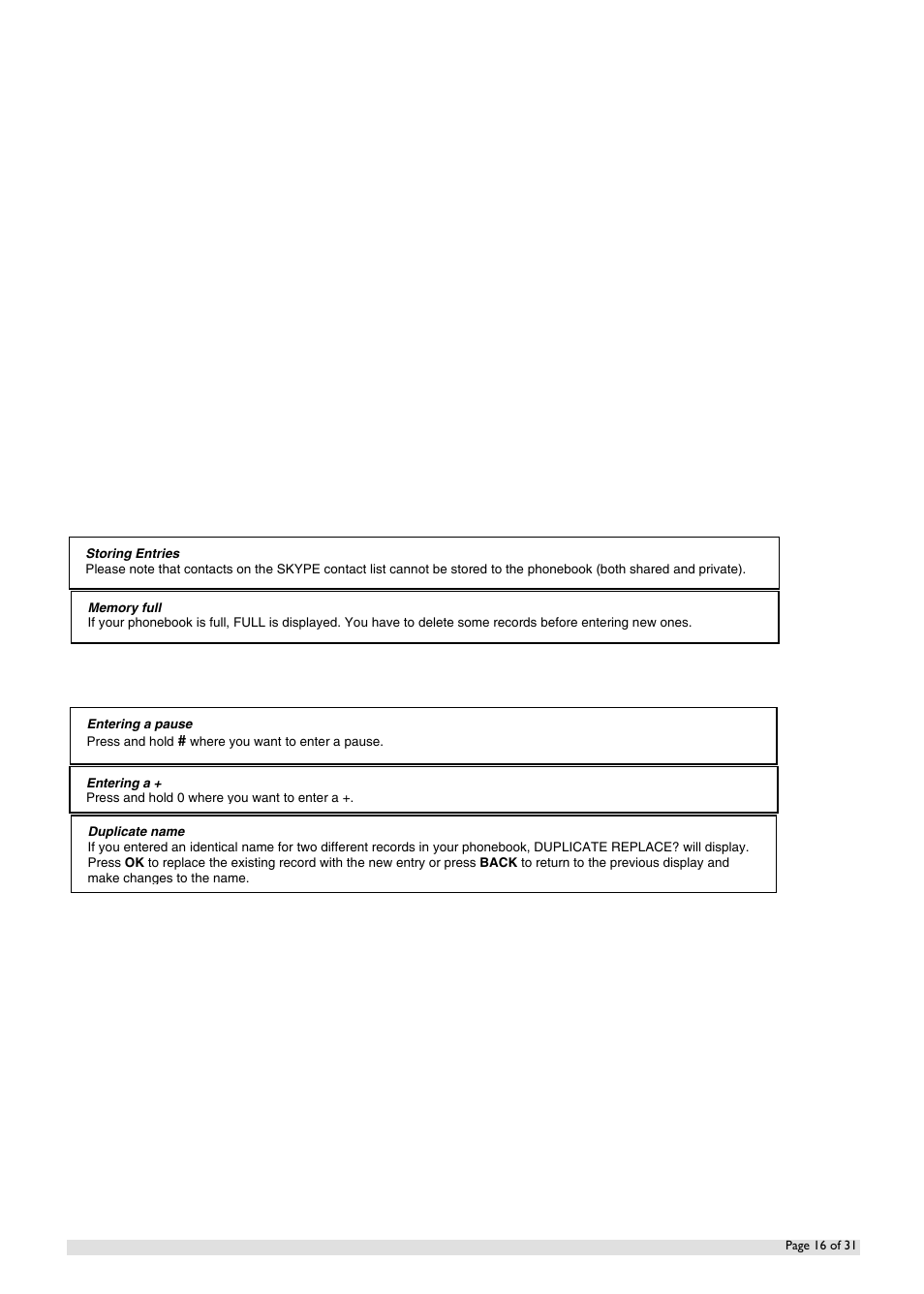 Oricom IP800 User Manual | Page 16 / 31