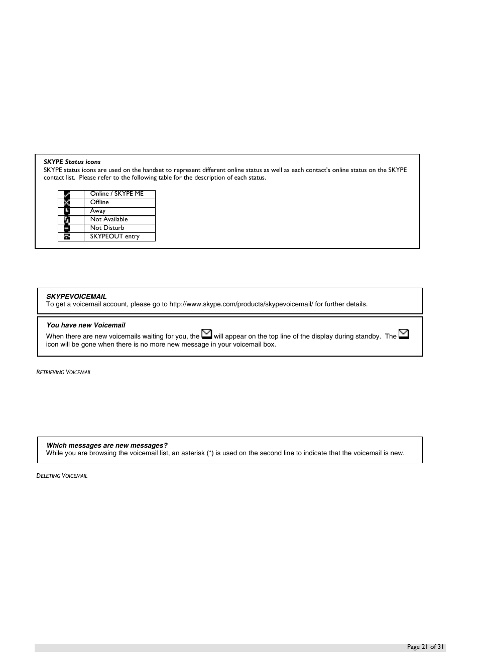 Oricom IP800 User Manual | Page 21 / 31