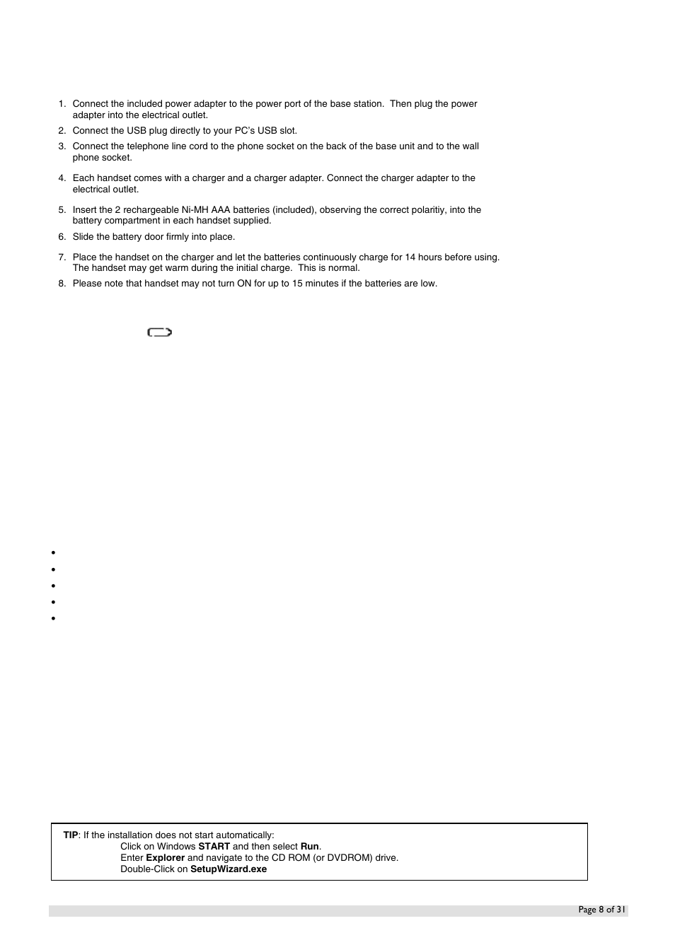 Oricom IP800 User Manual | Page 8 / 31