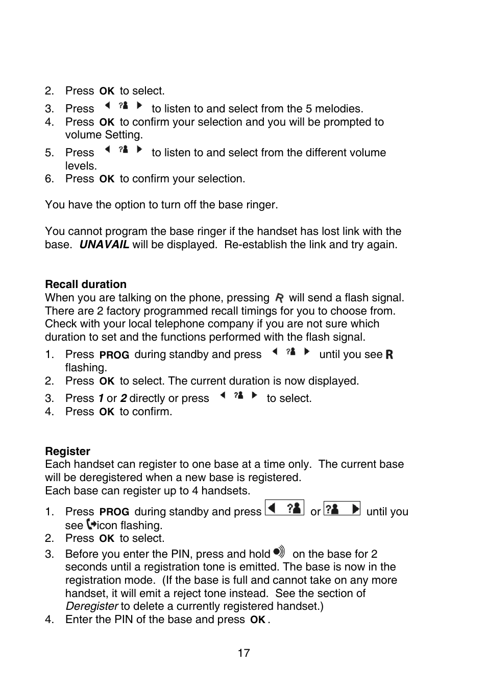 Oricom P700 User Manual | Page 17 / 35