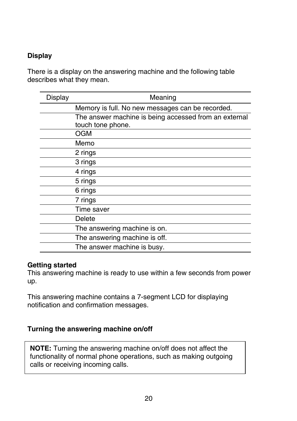 Oricom P700 User Manual | Page 20 / 35