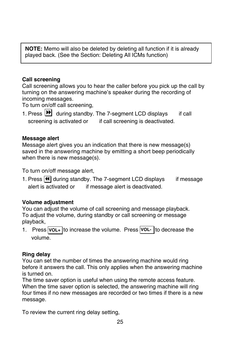 Oricom P700 User Manual | Page 25 / 35