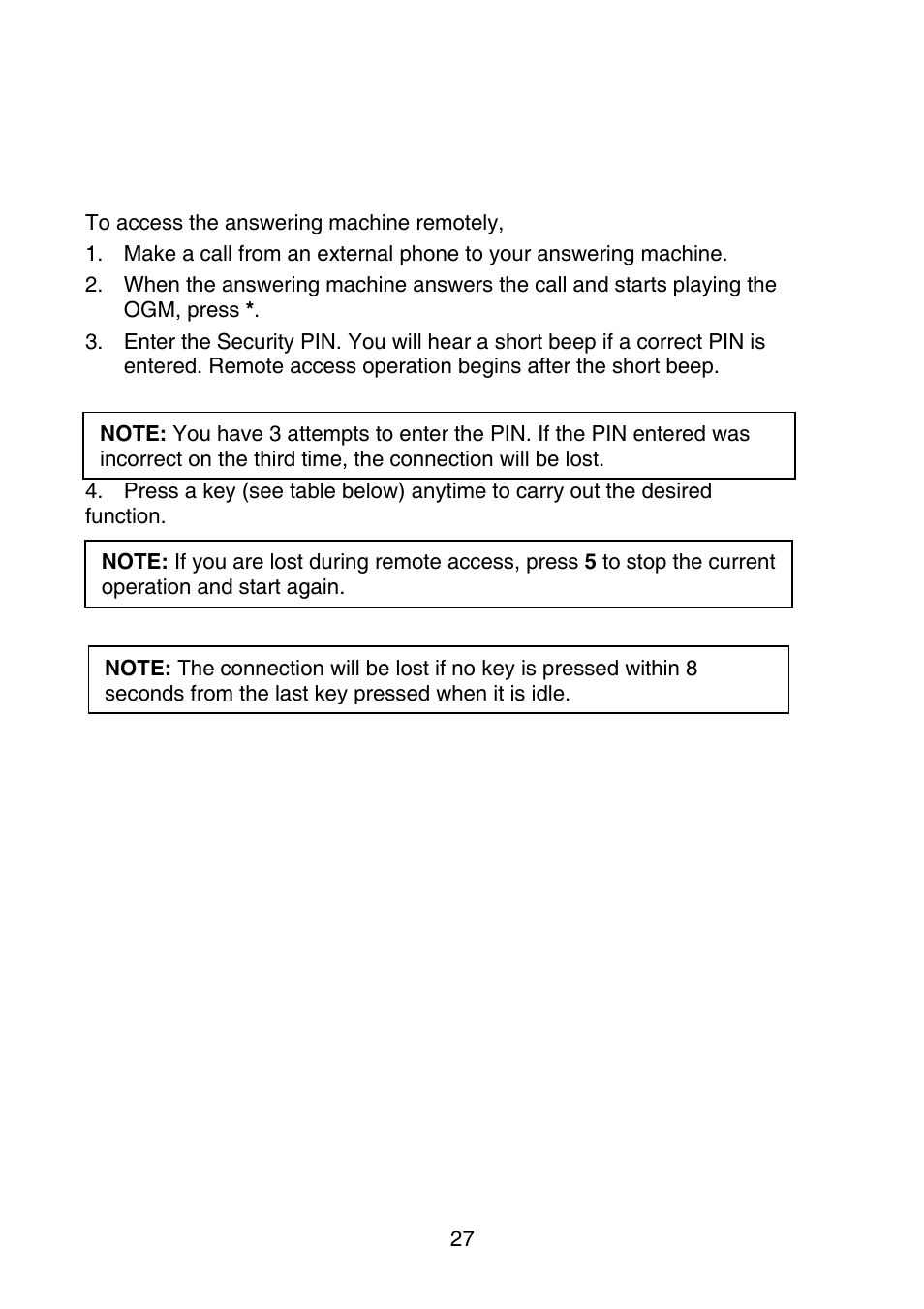 Oricom P700 User Manual | Page 27 / 35