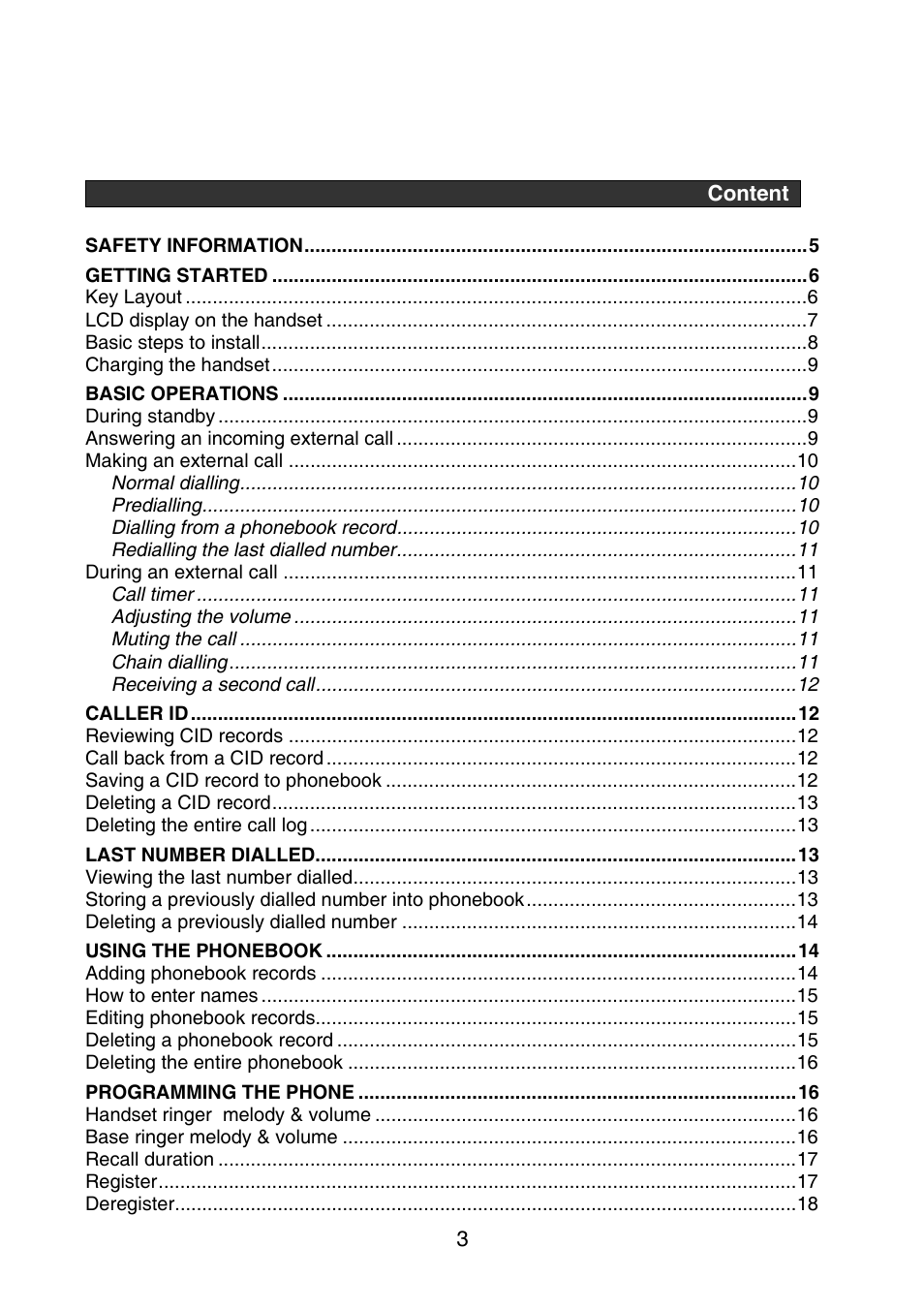 Oricom P700 User Manual | Page 3 / 35