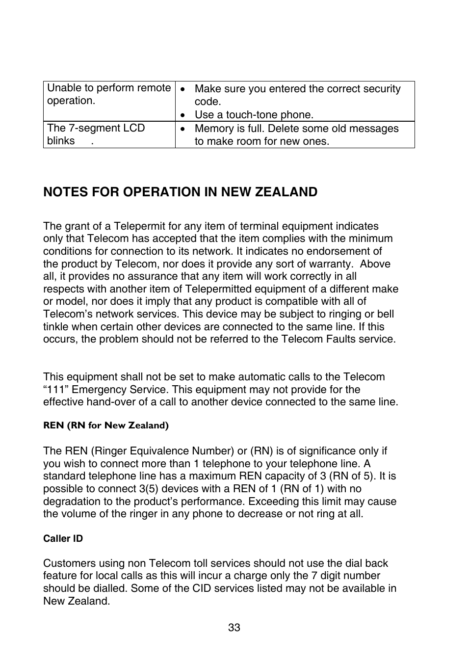 Oricom P700 User Manual | Page 33 / 35