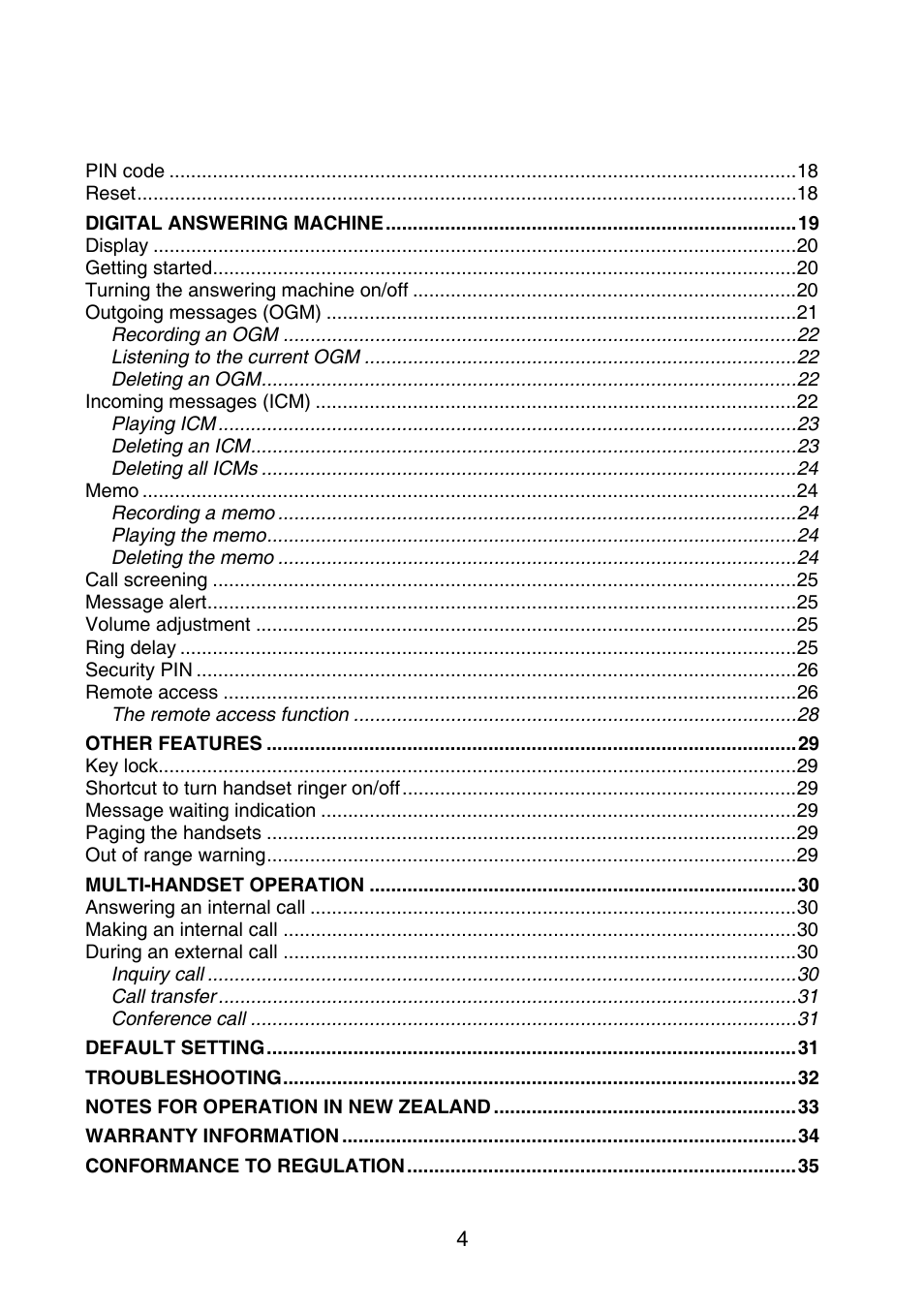 Oricom P700 User Manual | Page 4 / 35