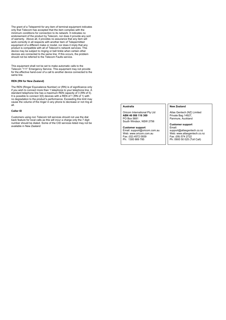 Oricom M140 User Manual | Page 3 / 3