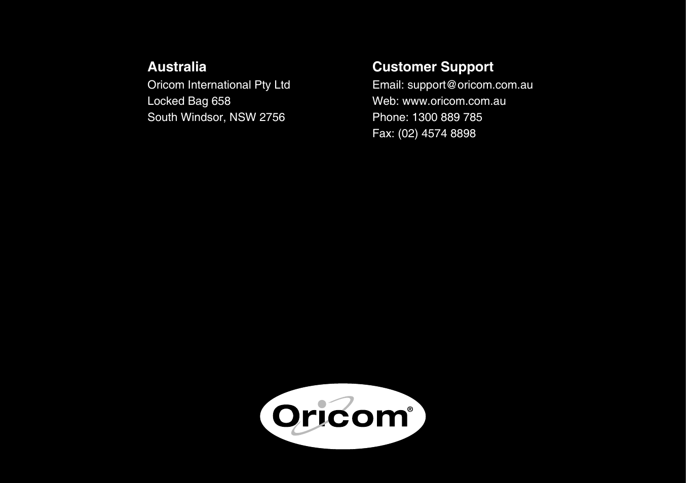 Oricom Secure 500 User Manual | Page 28 / 28