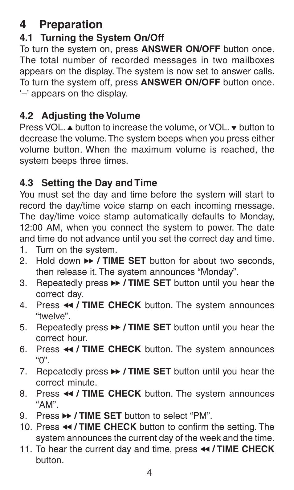 4preparation | Oricom AM100 User Manual | Page 5 / 14