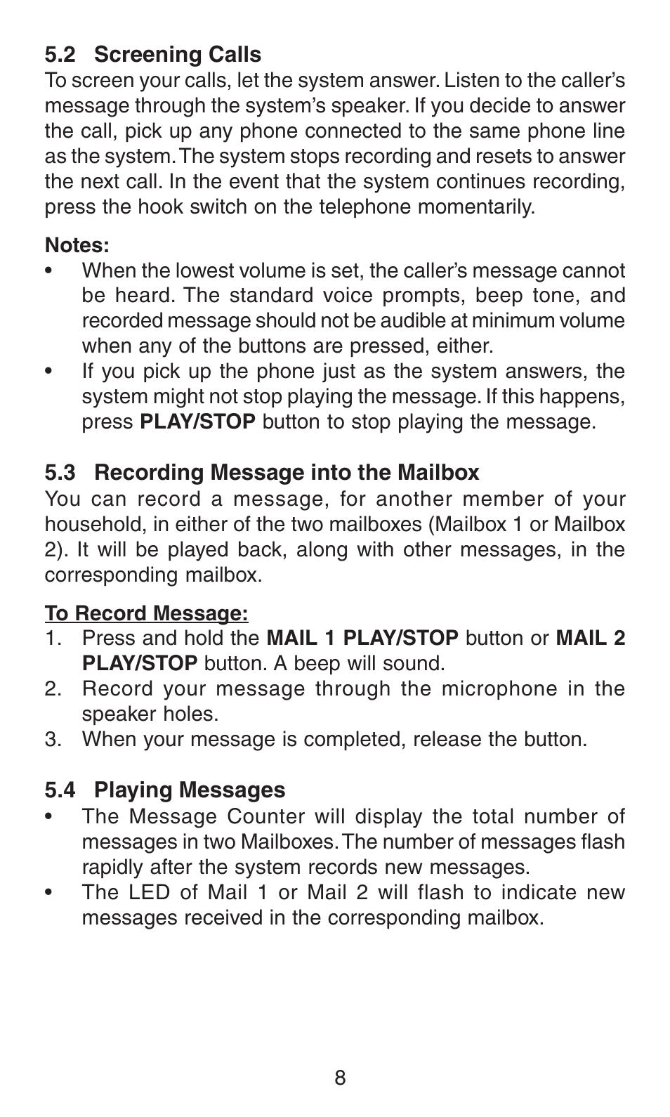 Oricom AM100 User Manual | Page 9 / 14