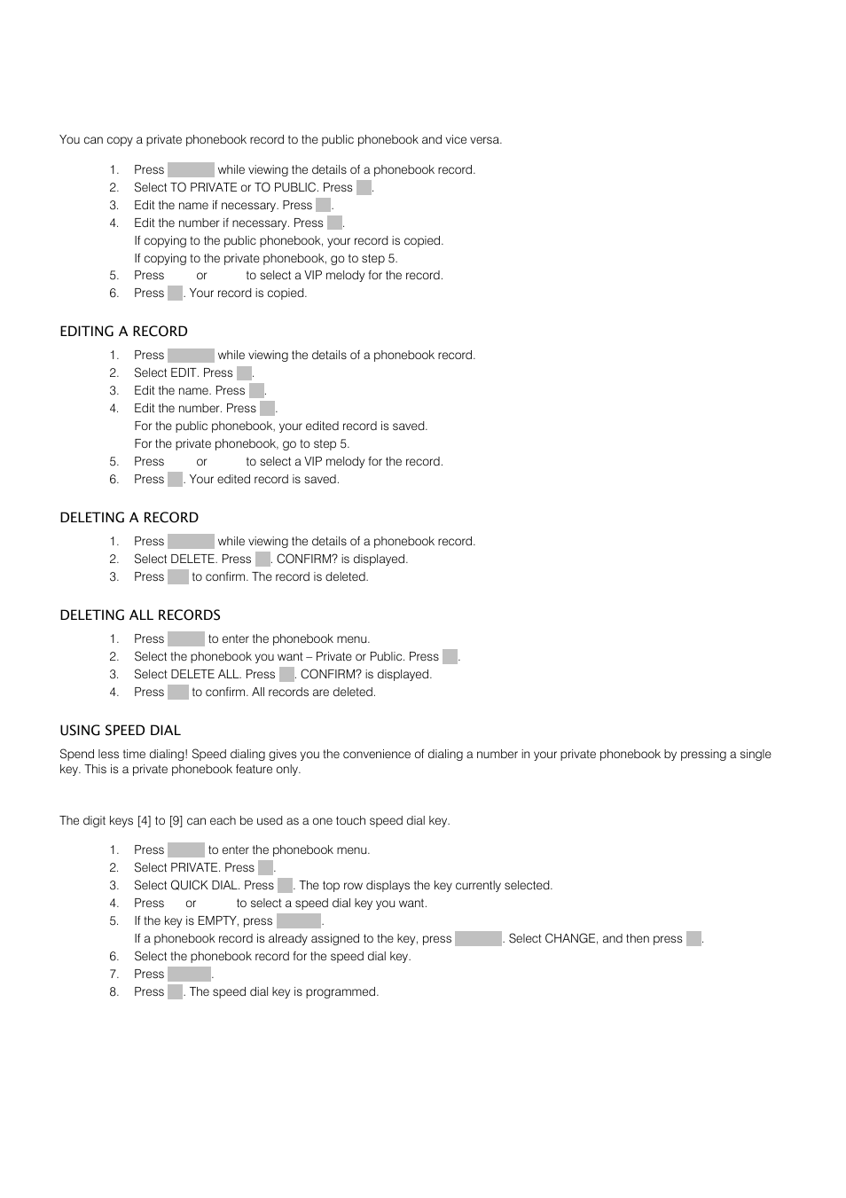 Call log | Oricom S209 User Manual | Page 33 / 54
